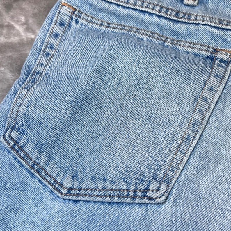 Vintage Wrangler Mens Size 38x32 ALTERED Hero Blue Jeans Classic Denim Made USA image 10