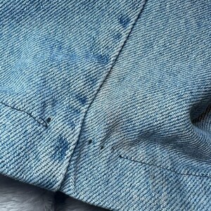 Vintage Wrangler Mens Size 38x32 ALTERED Hero Blue Jeans Classic Denim Made USA image 12