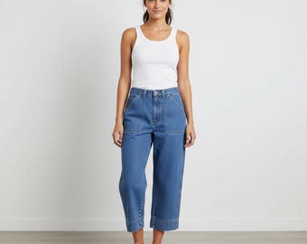 Pantalon Dolce & Gabbana Vintage Printemps 2000 - Style Tropical Capri, Taille S