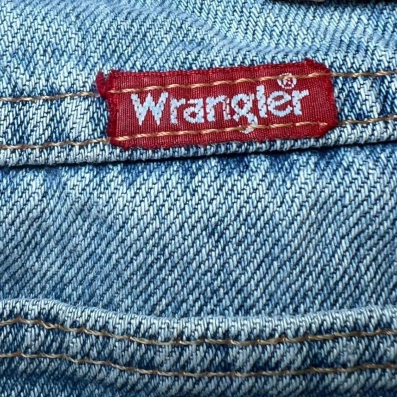 Vintage Wrangler Mens Size 38x32 ALTERED Hero Blue Jeans Classic Denim Made USA image 6