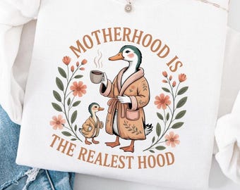 Lustiges Enten-Sweatshirt, Dumme Gans Mutter Rundhalsausschnitt, lustiges Meme Mutterschafts-Pullover