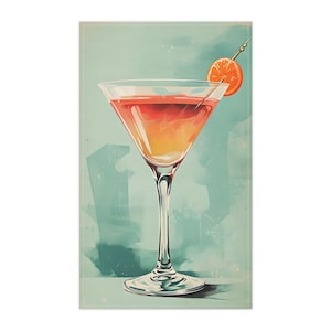 Vintage Cocktail Tea Towels | Kitchen Decor, Barware Gift, Hostess Gifts, Home Entertaining, Retro Kitchen Accessories, Chic Kitchen Towel