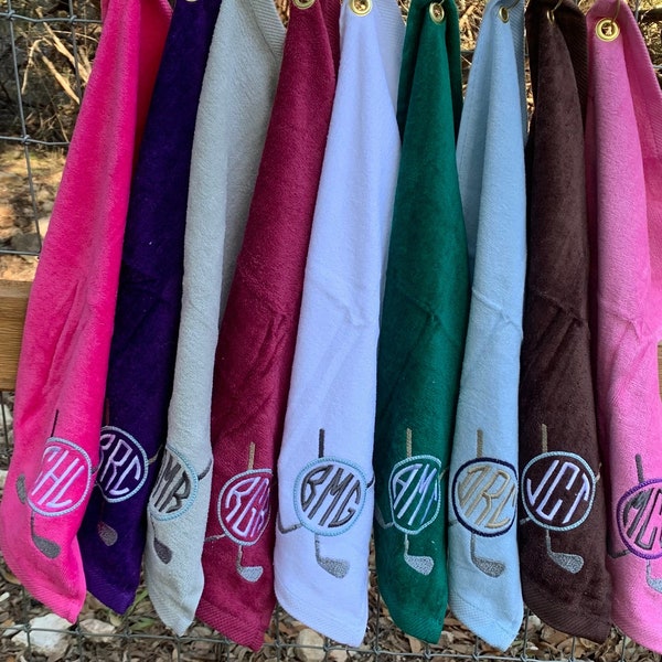 Golf Towels - Monogrammed - Velour Terry