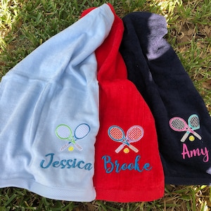 Tennis Towels - Personalized and Available in Several Colors!