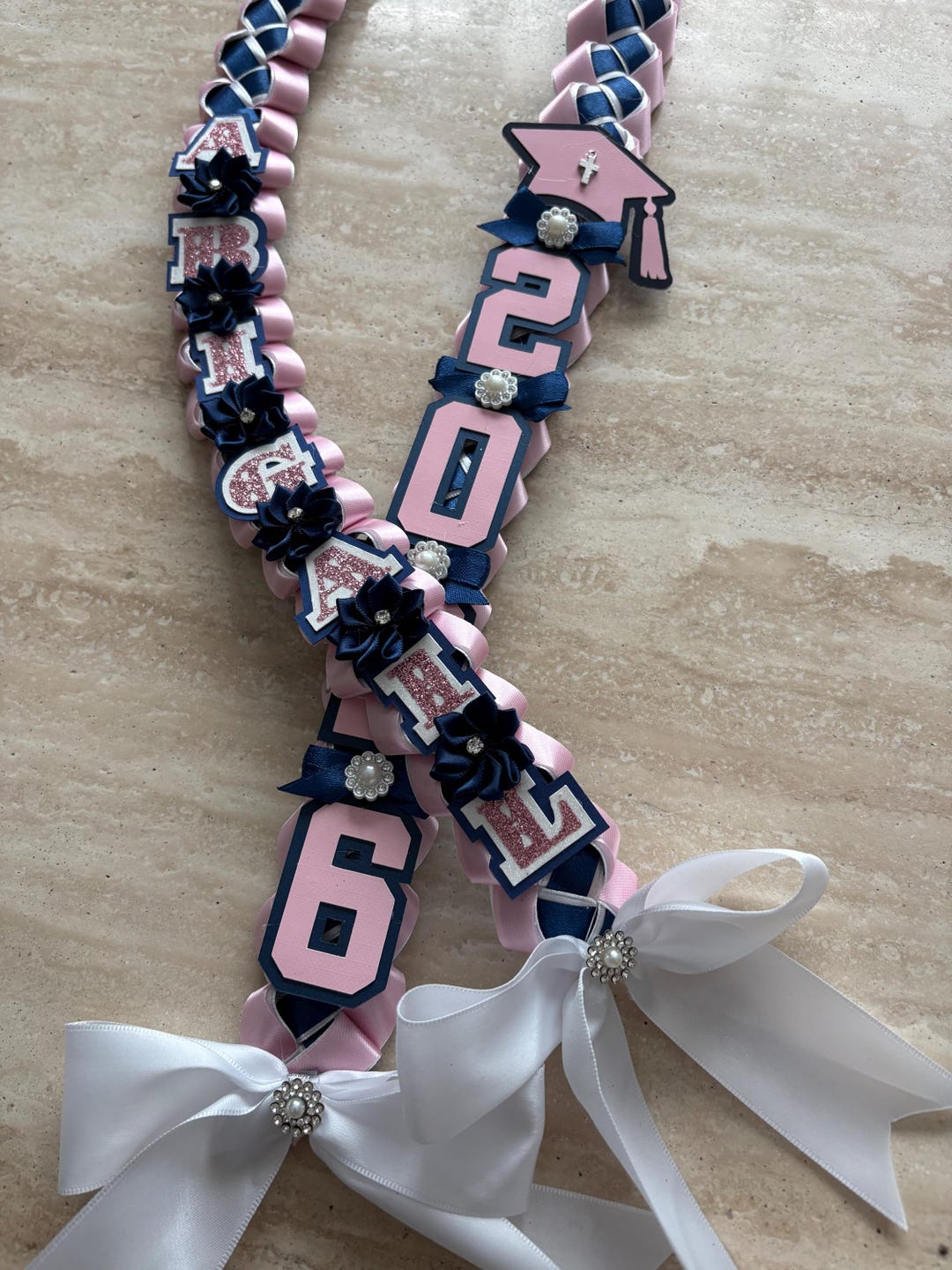 Elegant Graduation Leis - Personalized - School Colors - Etsy
