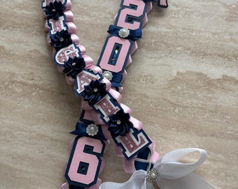 Elegant Graduation Leis - Personalized - School Colors