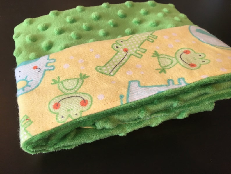 Embroidered Personalization on an Animal Print Small - 17 x 20 Baby Blankie