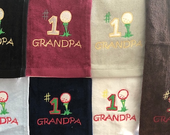 Golf Towel - Dad or Grandpa Embroidered