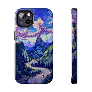 Mountain Night iPhone Case - Fantasy Landscape Phone Cover for iPhone 15 Pro Max, 14 Plus, 13, 12, 11