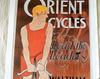 VINTAGE REPRODUCTION ORIENT CYCLES ADVERTISING POSTER A2 SIZE