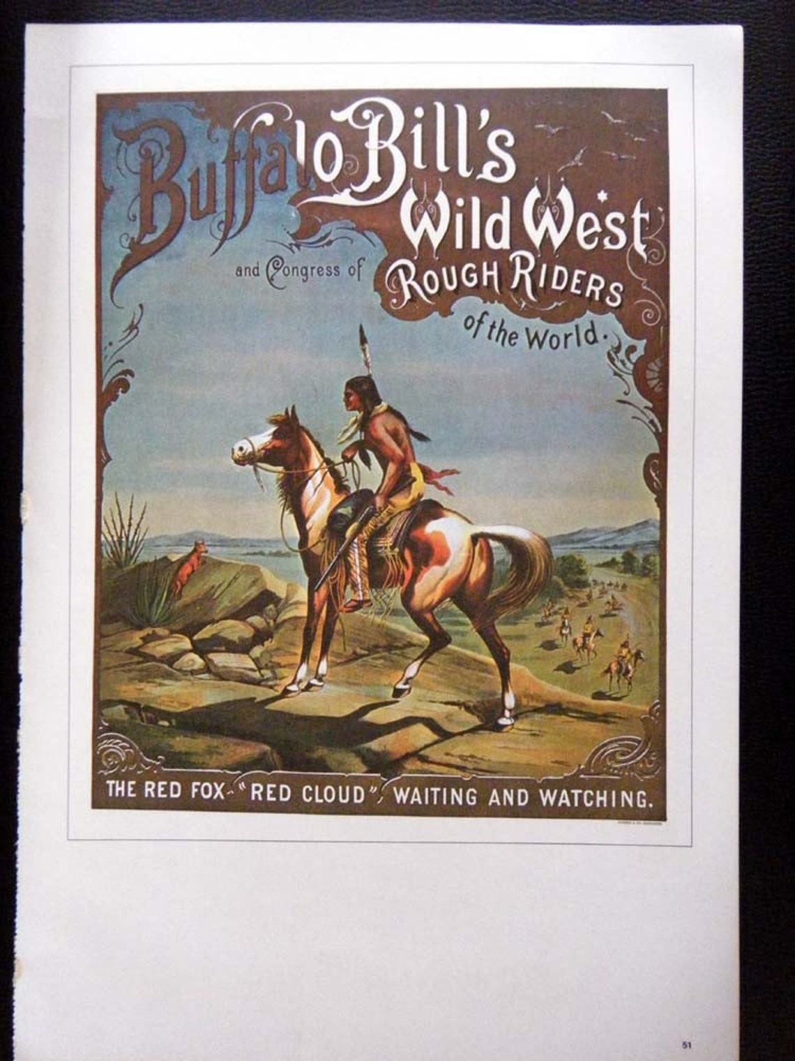 Vintage Buffalo Bill's Wild West Poster, Rough Riders Circus Art - Etsy