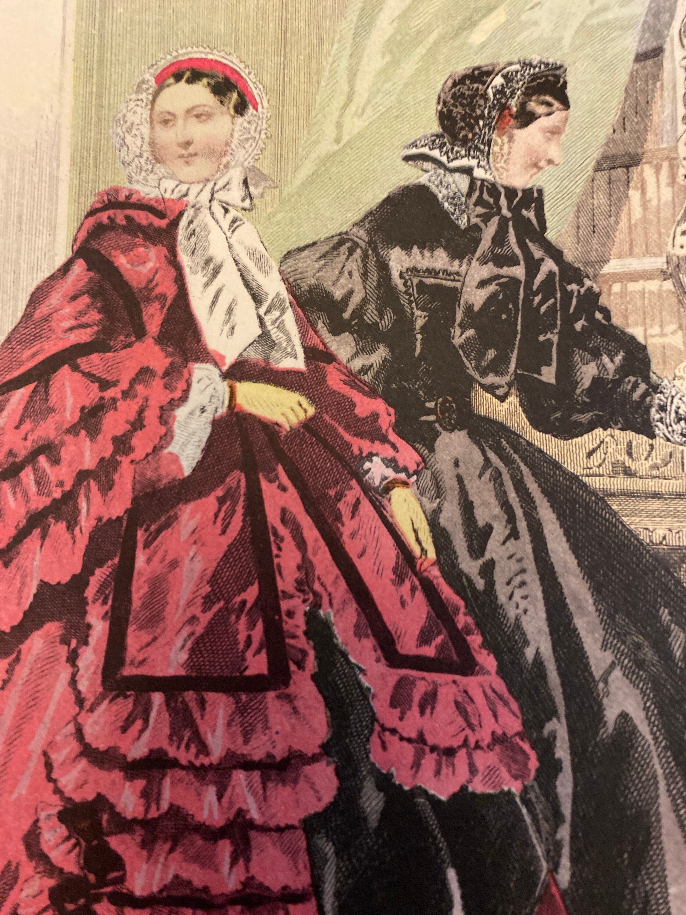 French Fashion Plate 1857 Les Modes Parisiennes From Plaisir De