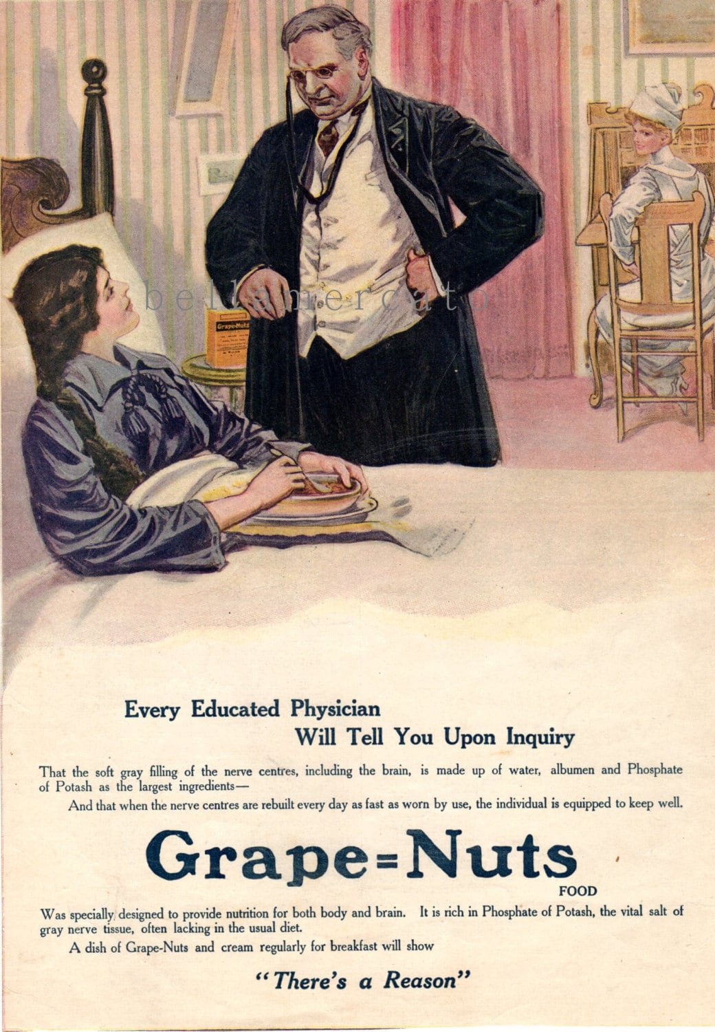 1900's Grape Nuts Advertisement Original Cereal Ad Etsy