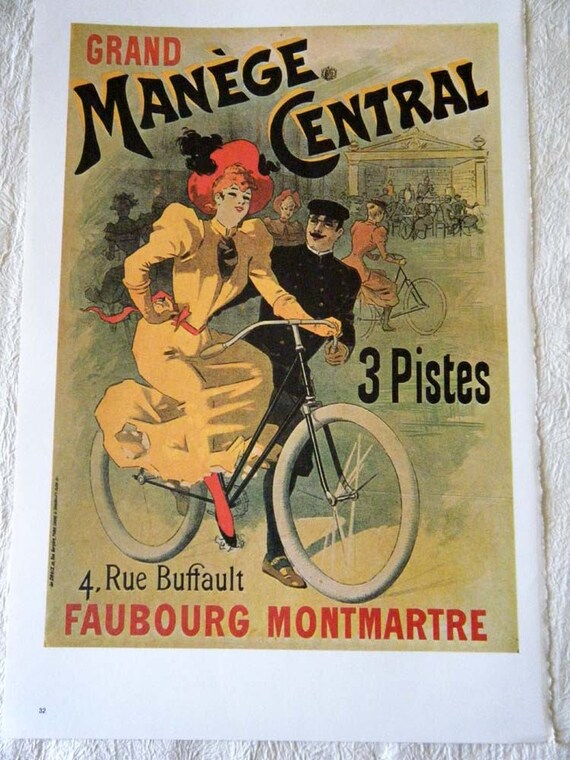 BICYCLE VINTAGE POSTER Rouxel /& Dubois French Ad RARE