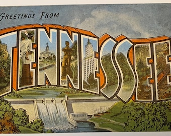 Vintage Postcard Greeting From TENNESSEE Unused