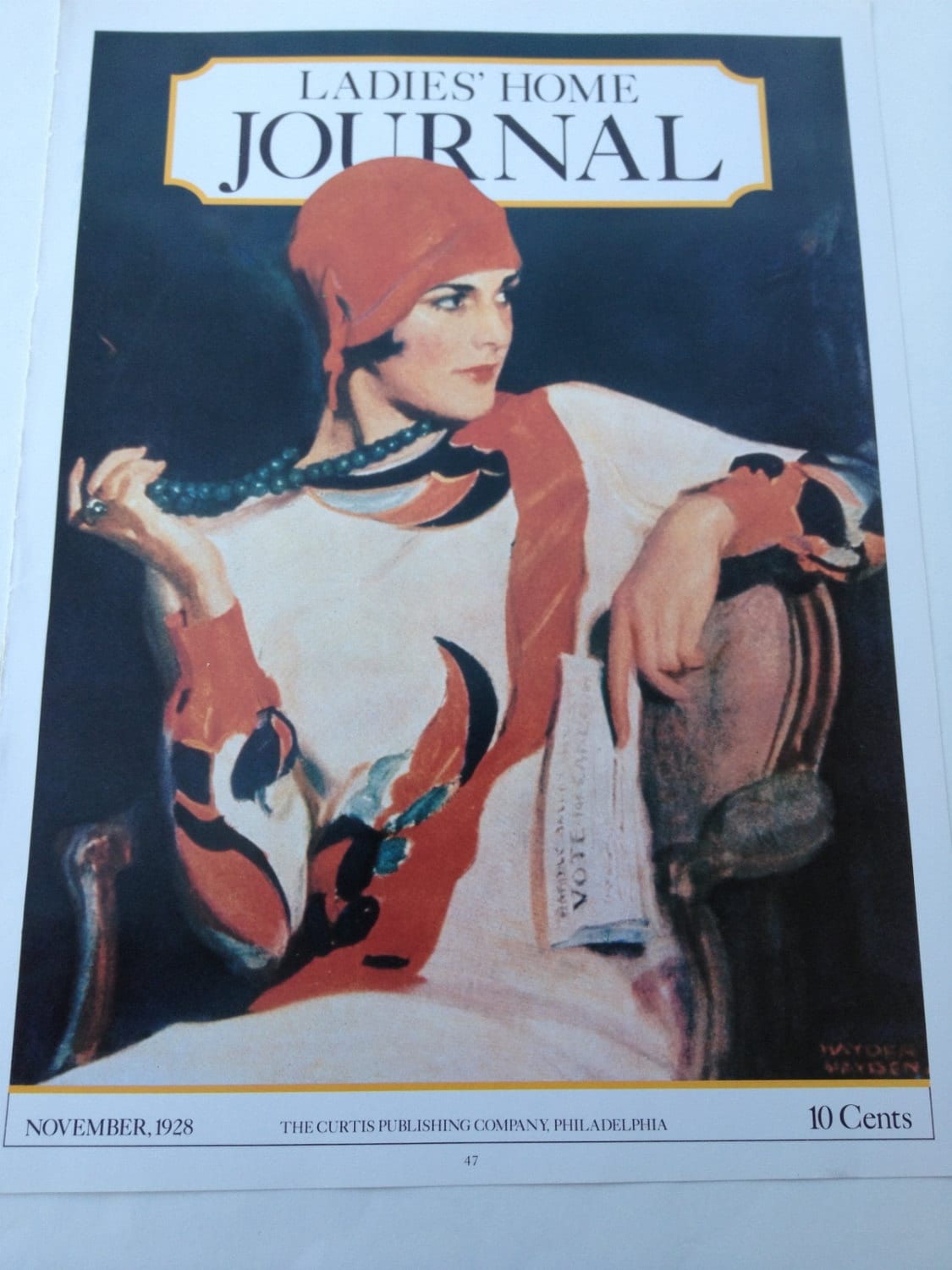 Woman and Home 1943 Vintage Womens Magazine Cover Poster Reproduction