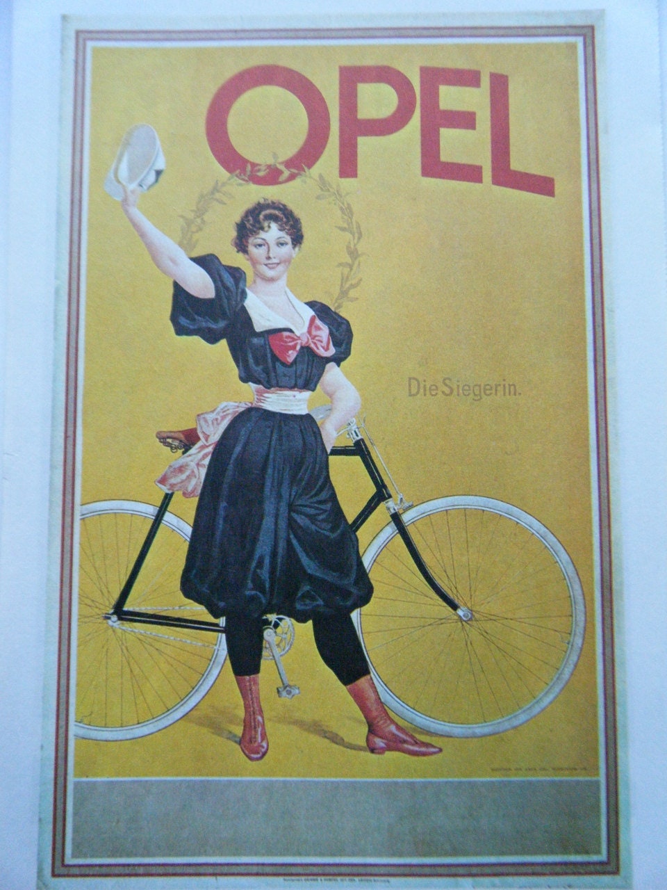 VINTAGE LA CHAINE SIMPSON FRENCH BICYCLE ADVERTISING A2 POSTER PRINT