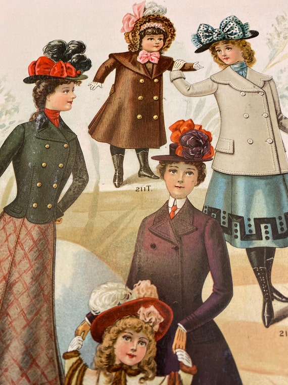 1900 Children and Misses Fashions / Color Fashion Plate