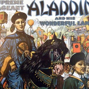 Aladdin Barnum &  Bailey Vintage Circus Poster -  Poster Size Vintage Book Plate