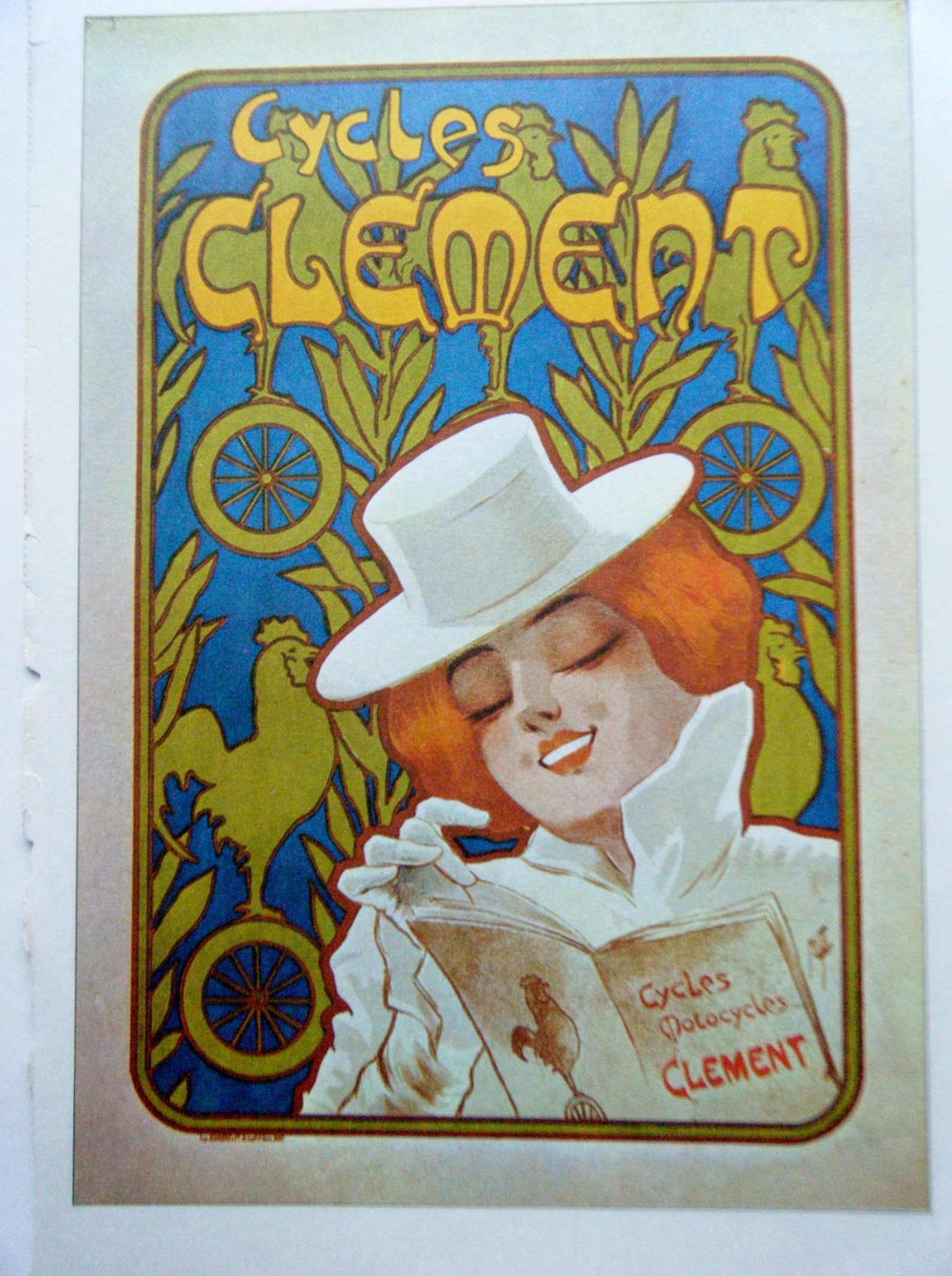 Poster Cycles Clément Réf200 – Affiche Vintage HQ 40x60cm – Reproduction