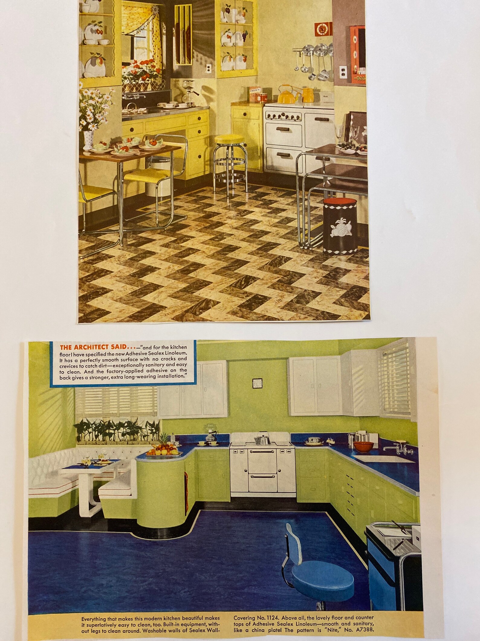 Vintage KITCHEN Illustrations Home Furnishings Magazine Cuts Fun and ...