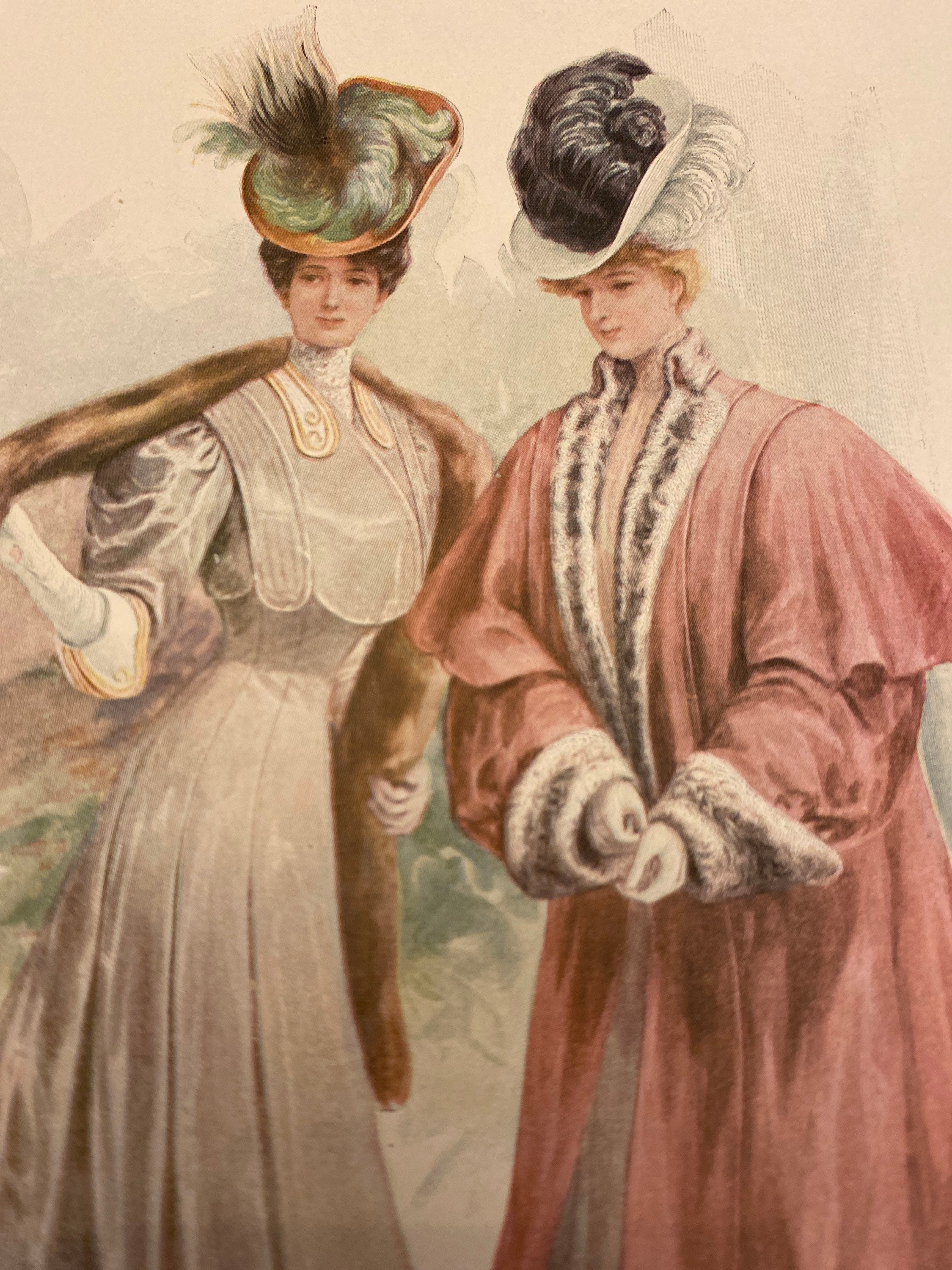 英国アンティーク ストーンウェア キャニスター / Pearson & Co Antique Fashion Print: 1906 Delineator Gowns & Winter Styles - Etsy