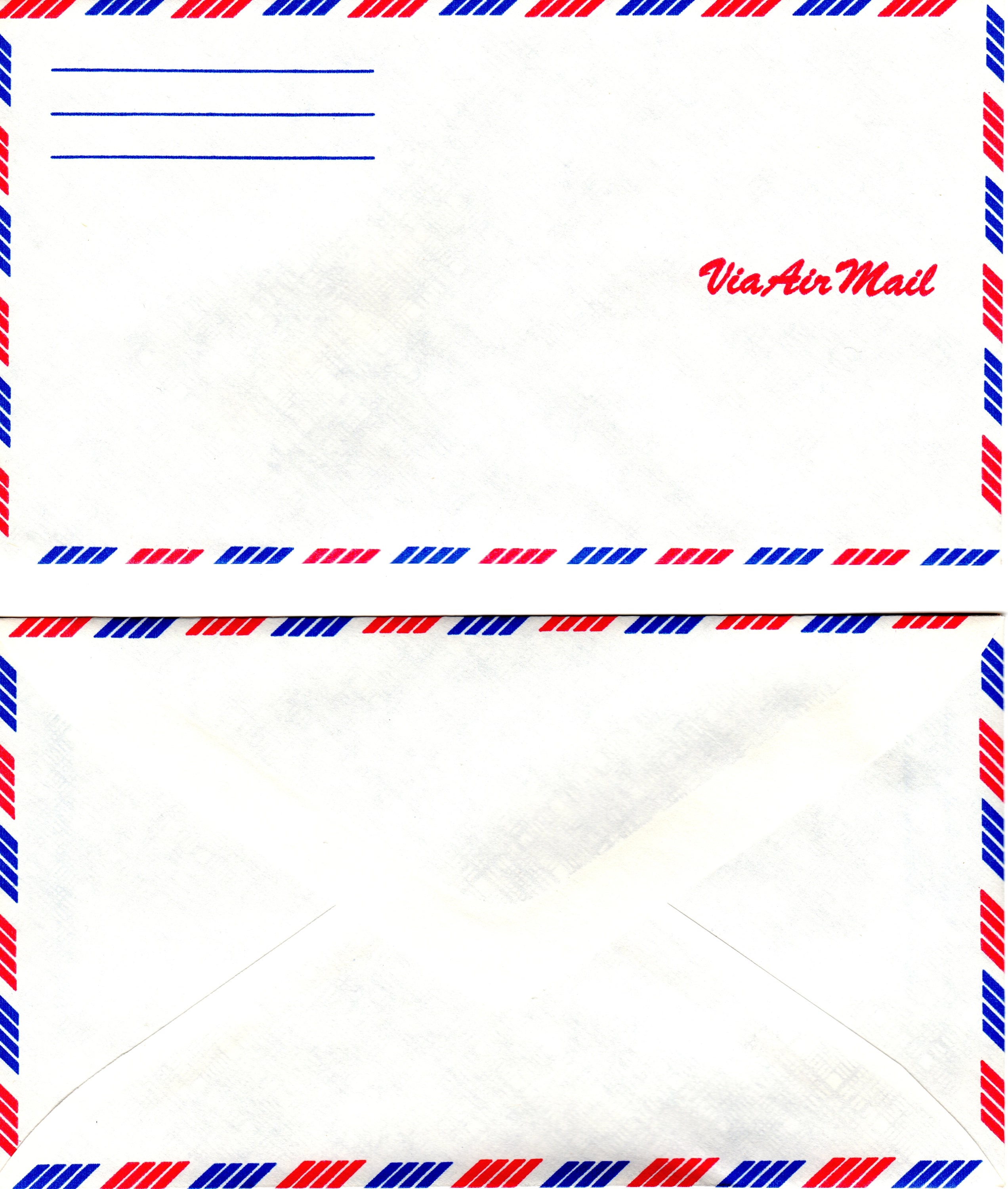A Deep Dive on Air Mail Envelope Design - by Paul Lukas Vintage Air Mail Envelopes Red White Blue Stripe display picture 1