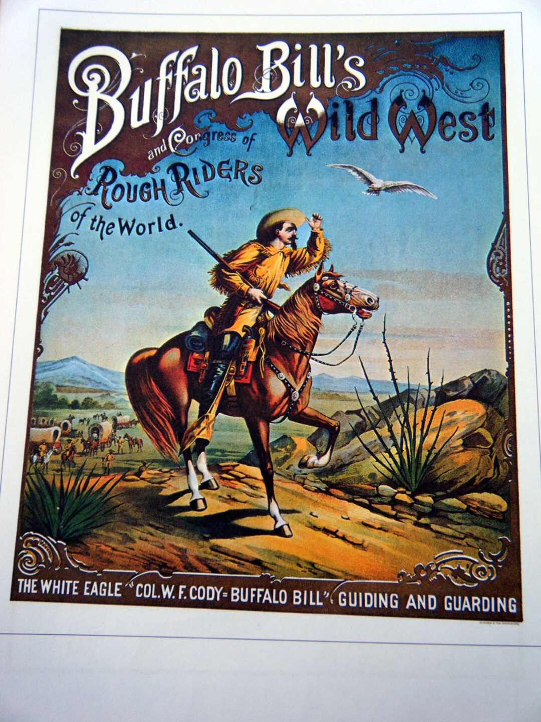 Buffalo Bills Wild West Rough Riders Vintage Circus Poster - Vintage ...