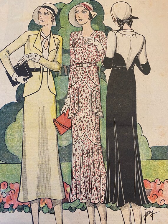 1930s French Fashion Magazine Vintage 