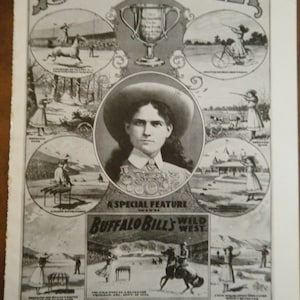 Vintage Annie Oakley Poster, Buffalo Bill&#39;s Wild West
