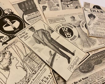 Early 1900's Magazine Ads -11 Small Cuts Black and White Advertisements Ephemera 1920s
