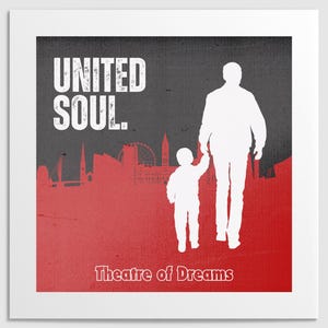 Manchester United themed album cover print (square)