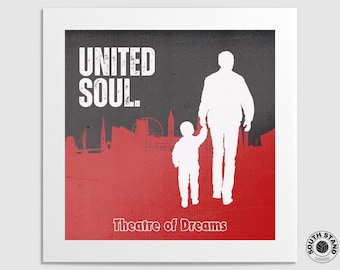 Manchester United themed album cover print (square)
