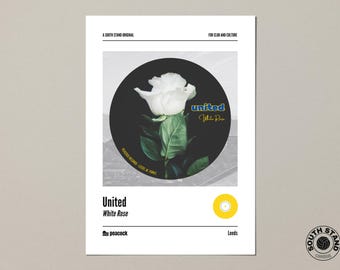 Impresión de portada de álbum con temática de Leeds United (A4, A3, A2)