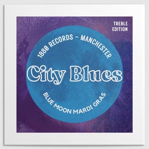 Manchester City themed album cover print (square)