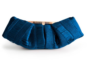 Mini Pleated Clutch - Ocean