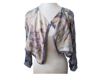 Sweet Pea Hand-Painted Batik Bolero