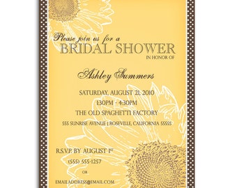 Sunflower Bridal Shower [PRINTABLE PDF]