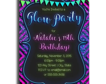 Glow Party Invitation [PRINTABLE PDF]