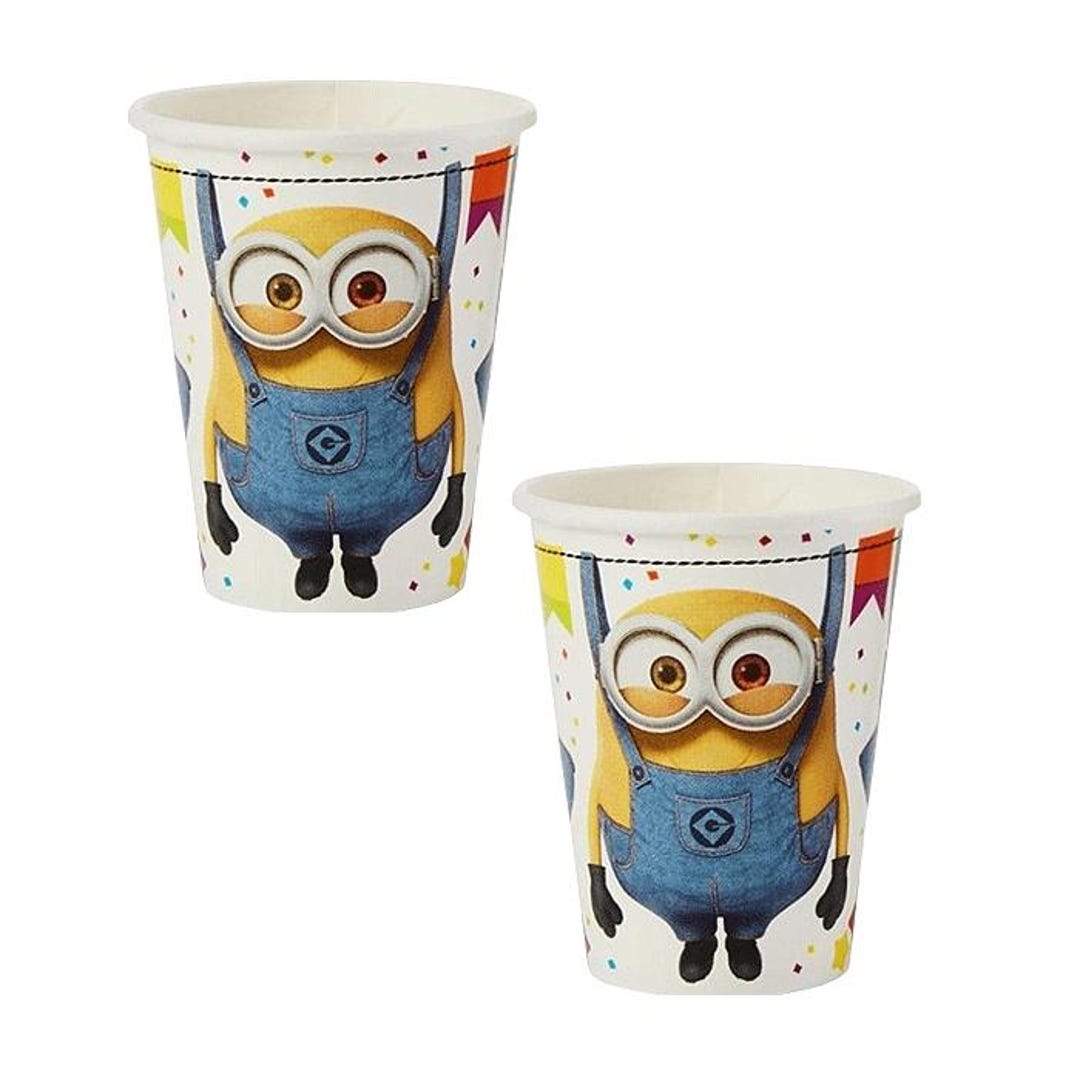 Minions Despicable Me Paper Cups Pack of 8 - Etsy