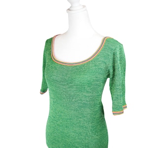 Vintage Deadstock Saint Laurent Rive Gauche Cotton Knit Shirt | Scoop Back | 70s YSL