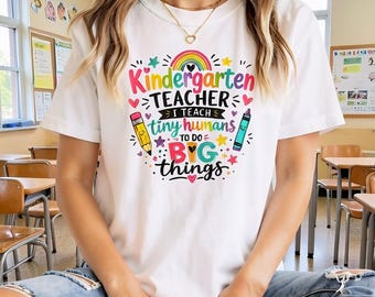 Comfort Colors® Kindergarten Teacher T-shirt, School shirt, Classroom Apparel, Teacher Tee