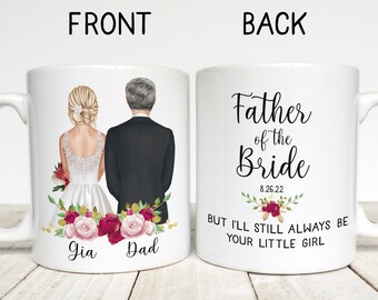Personalized Father of the Bride Coffee Mug, Custom Wedding Gift