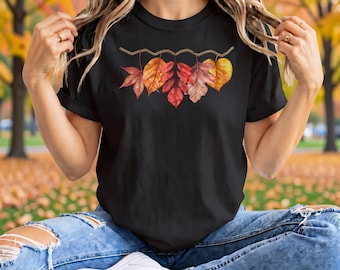 Comfort Colors® Autumn Leaves t-shirt, Gift for Fall Lover, Fall Design, Thanksgiving