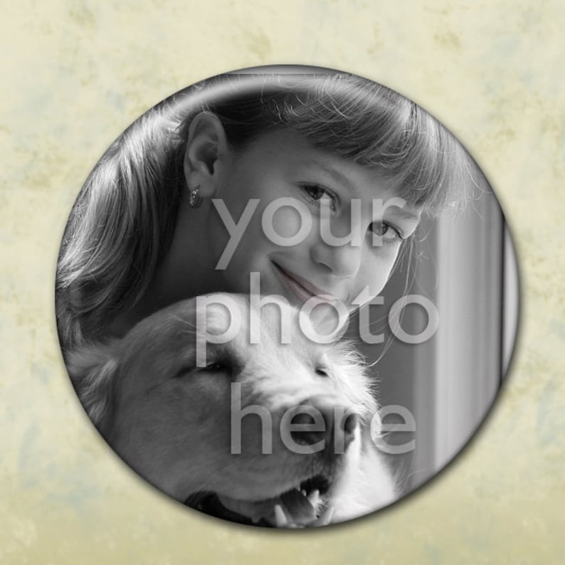 Custom Pocket Mirror Your Photo on a Mirror... Personalized Photograph image 1