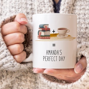 Book Lover Coffee Mug, Personalized, Books and Coffee, Books and Tea, Gift for Friend, Bookworm, Gift for Her, Likes to Read