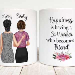 Work Bestie Gift, Co-Worker Personalized Mug, Office Friend, Friend Gift, Retirement Gift, Gift for Co-Worker, Friendship Mug, Work Buddy