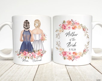 Mother Of The Bride Gift, Personalized Mother Of The Bride Coffee Mug, Gift From Bride To Mom, Custom Mother Of The Bride Wedding Gift,