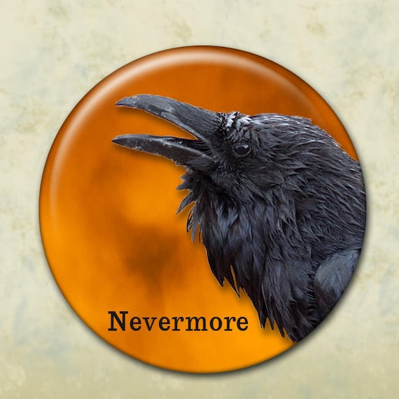 The Raven, Pocket Mirror, Edgar Allan Poe, Nevermore, Dark Poetry, Gothic Accessory