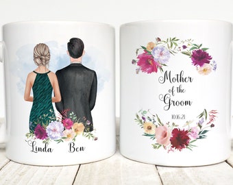 Mother of the Groom Gift, Personalized Mug, Mother-In-Law, Gift, Wedding Memento, Bridal Party